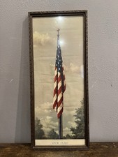 ORIGINAL Antique OUR FLAG American Print Artist FRED TRIPP Copyright McCleary picture