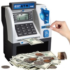 Kids ATM Piggy Bank with Debit Card & PIN - Electronic Money Bank with Digita... picture