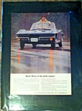 *Ready to Display* print 1964 Chevrolet Corvette Sting Ray *Mitty *Original*ad c picture