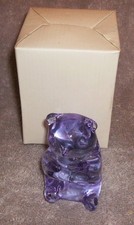 NEW BOYD GLASS PURPLE DANCING BEAR 3