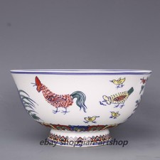 Good China Jingdezhen Porcelain Blue and White Famille Rose Chicken Bowl picture