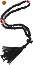Handmade Orthodox Prayer Rope 100 Knots with Red Bead,Prayer Beads Christian Gre picture