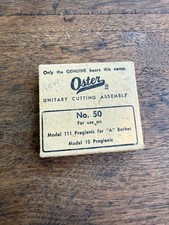 Vintage Oster No. 50 Unitary Cutting Assembly Model 111 10 Progienic Barber  picture