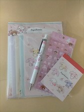 Sanrio Sugarbunnies stationery set letter set, memo pad, black pen, plastic stic picture