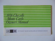 Original 1976 Chevrolet Chevelle and Monte Carlo Owner's Manual picture