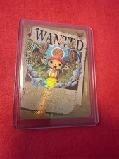 One Piece Tony Tony Chopper Wanted Bounty Gold Foil Anime Card Chinese picture