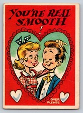 Vintage T.C.G. Funny Valentine Card You're Real Smooth Novelty Trading Card picture