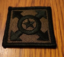 Vintage Military Patch Badge Army Adjutant General School Green Border picture