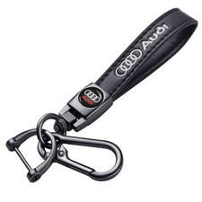 Genuine Leather Keychain Set with Audi A3 RS3 A4 A5 A6 A7 RS7 A8 Q3 Q5 Q7 R8 ... picture