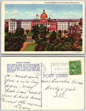 Boston Common And State House Boston MA Postcard picture