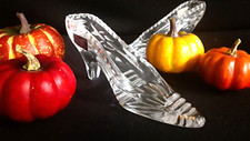 NWT VTG GODINGER CINDERELLA SLIPPER CRYSTAL GLASS SHOE HEEL LEGENDS PAPERWEIGHT picture