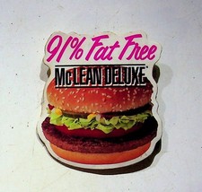 McDonald's McLean Deluxe Vintage Advertisement Button Pin 91% Fat Free picture