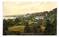 Grange-over-Sands England Hotel View Standard Postcard COPY RPPC picture