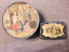 Antique & Vintage Metal Tin Lot - Iten Biscuit Co & Rococo Courting Box picture