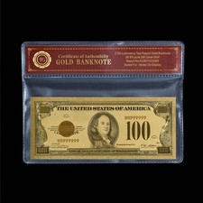 1928 $100 Gold Certificate BankNote with Bag & Certificate picture