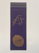 The Beverly Hilton 1963 Elegant Gold Script Purple Matchbook picture