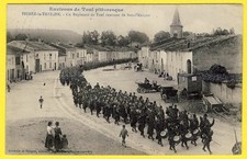 Old postcard 54 - PIERRE la TREICHE Military Regiment of TOUL returning from WOOD the Bishop picture