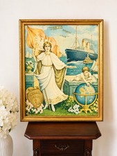 Rare 1931 Gdynia Polski Port Polonia Ocean Liner Travel Agency Promotional Print picture