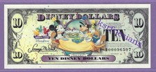 2009 D $10 CELEBRATE TODAY BIRTHDAY PARTY DISNEY WORLD DISNEY DOLLAR D00096507 picture