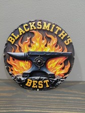 BLACKSMITH'S BEST  METAL SIGN  8 x 8 inch picture