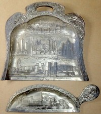 1933-34 Chicago Worlds Fair Souvenir Crumb Pan & Scraper Set N. Shure & Co. picture