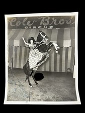 Vintage Clyde Beatty Cole Bros Circus Signed Equestrian Photo 1960 - 8x10 picture