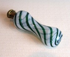 French Waisted Latticino Glass Scent Bottle picture