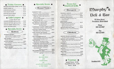 1980s MURPHY'S DELI & BAR vintage lunch and dinner menu PROVIDENCE, RHODE ISLAND picture