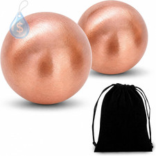 2 Pcs Copper Baoding Balls, Traditional Chinese Massage Balls for Hand Therapy, picture