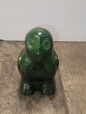 GREEN STONE OWL FIGURINE TAMARACK STONECRAFT CANADA picture