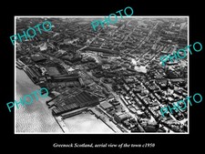 Greenock Scotland Aerial View Of The Town c1950 4 Old Large Historic Photo picture