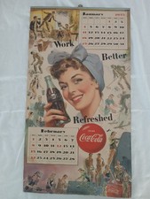 Original 1953 Coca-Cola Calendar Complete Military Service Women Vintage Coke picture