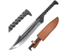 Old Ram Handmade Rail Road Spike Hunting Knife With Real leather Sheath picture