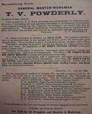 1886 SCRANTON PA Remedy For Children POWDERLY Lackawanna County 4x5 picture