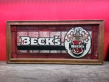 Vintage Beck's Imported From Germany Stained Glass Beer Advertising Sign- RARE picture