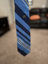 Vintage McDonald's Tie 1970's Golden Clasp 100% Polyester Tie by Prince Consort picture