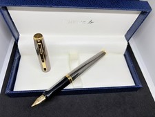 Romus Fountain Pen Gunmetal Grey Textured Body Gold Trim Nib Luxury Gift Box picture