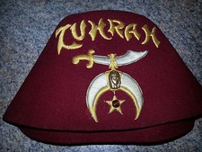Vintage Shriners Fez Hat Masonic Mason Zuhrah Unique Old  picture