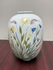 Vintage Rorstrand Sweden Vilda Blommor Wildflower Ceramic Vase Lars Thoren 8.5