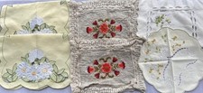 Lot of 6 Vintage Round and Square Doilies Spring Summer Various Sizes 02 picture