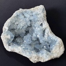 4.7LB Large Natural Celestite Specimen Crystal Blue Calcite Geode Healing Decor picture