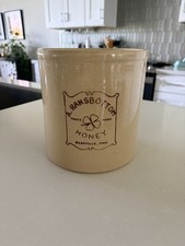 Vintage Roseville Ransbottom RRP Co. Stoneware Pottery 8x7.5” Honey Crock Clover picture