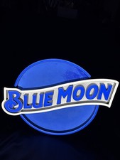 BLUE MOON - BEER LIGHT UP LED SIGN 22” X 22” picture