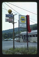 Photo:Kingston New York 1970s Royal Diner NAPA Deitz Auto Supply signs picture