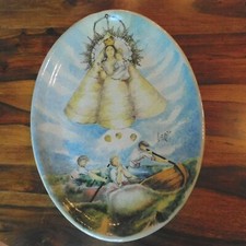 VINTAGE SIGNED ART POTTERY PLATTER Mexican picture