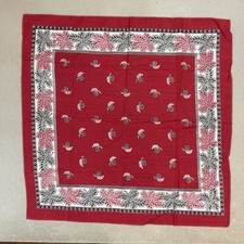 Antique Turkey Red Bandana Vintage Floral Bandanna Mint Brand New Old Stock picture