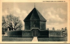 1938 Old Powder Horn Williamsburg VA Linen Postcard Historic Virginia picture