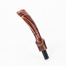 Bent Saddle Tobacco Pipe Stem Curved Mouthpiece 3mm Filter For Briar Wooden Pipe picture