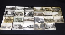 23 1910s -1940s RPPC Downtown Aledo Illinois Postcards Buildings Stores Homes picture