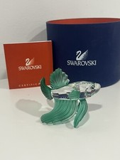 Swarovski Crystal Siamese Fighting Fish Green BNIB With Certificate picture